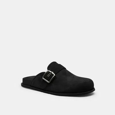 Coach Buckle Clog In Black