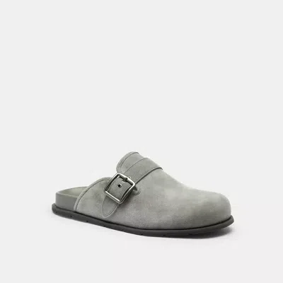 Coach Buckle Clog In Gray