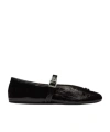 Coach Buckle Patent-leather Ballet Flats In Black