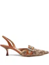 Coach Buckle Slingback Pumps In Multi