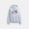 Coach Bunny Graphic Hoodie In Blue