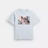 Coach Bunny Graphic Signature Relaxed T Shirt In Blue