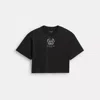 Coach Butterfly Cropped T-shirt In Black