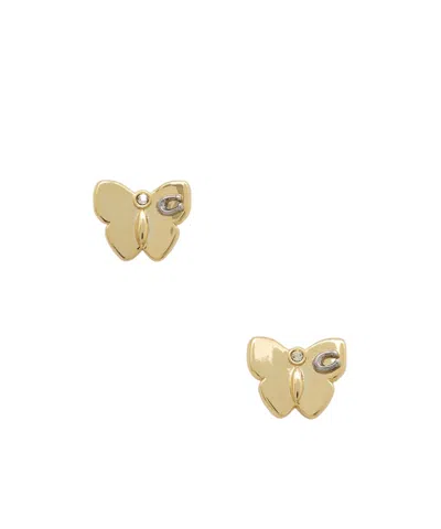 Coach Butterfly Earrings In Yellow