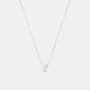 Coach Butterfly Pearl Pendant Necklace In Metallic