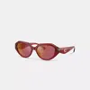 Coach C Hardware Geometric Sunglasses In Burgundy
