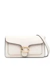 Coach C Hardware Leather Clutch Bag In Neutral