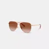 Coach C Hardware Metal Pilot Sunglasses
