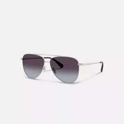 Coach C Hardware Metal Pilot Sunglasses