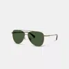 Coach C Hardware Metal Pilot Sunglasses
