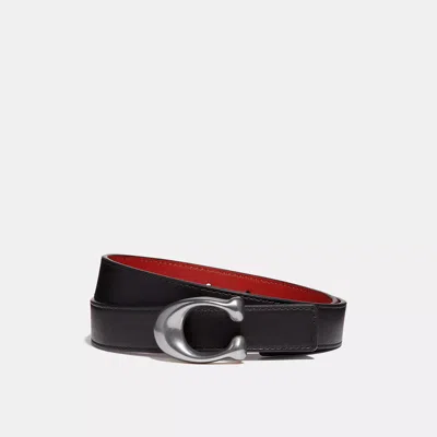 Coach C Hardware Reversible Belt, 25 Mm In Black