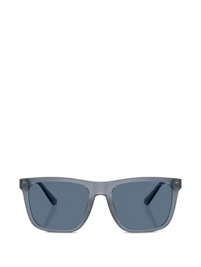 Coach C Hardware 纹理方框太阳眼镜 In Blue