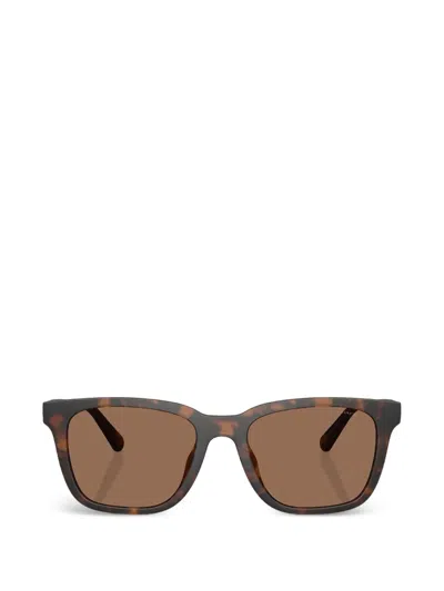 Coach C Hardware 纹理方框太阳眼镜 In Brown