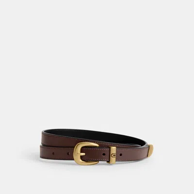 Coach C Harness Buckle Belt In Brown