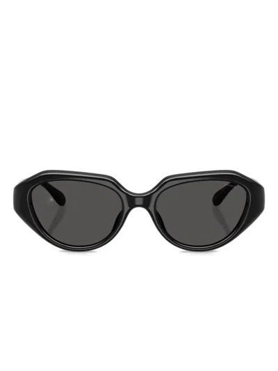 Coach C Logo-detail Sunglasses In Black