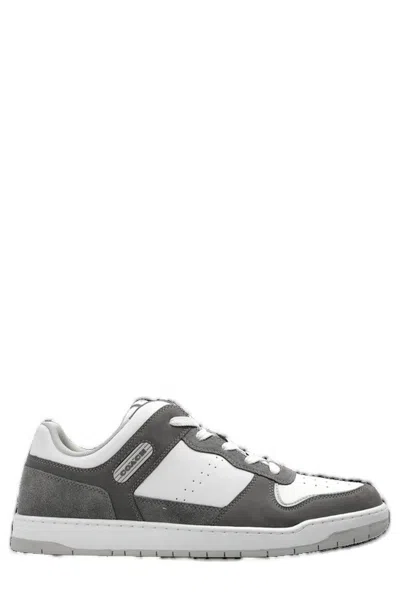 Coach White & Gray C201 Sneakers In Multi