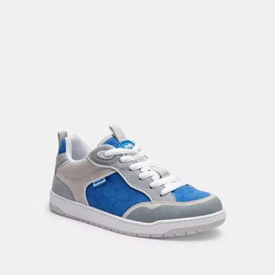 Coach C203 Sneaker In Signature Canvas In Blue