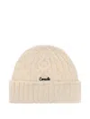 Coach Cable-knit Logo-embroidered Beanie Hat In Neutral