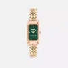 Coach Cadie Watch, 17.5mm X 28.5mm In Gold