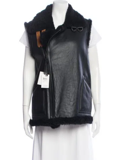 Pre-owned Coach Calf Leather Vest In Blue