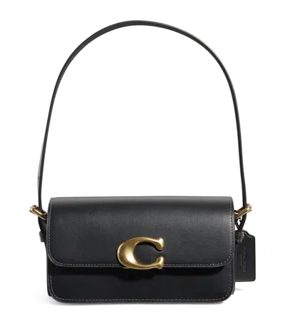 Coach Calf Leather Zoe Shoulder Bag In Black