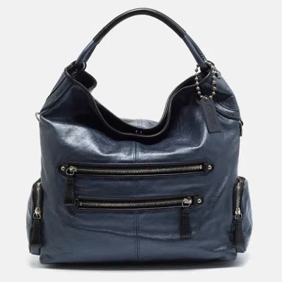 Pre-owned Coach Cambridge Large Black Leather Hobo Bag