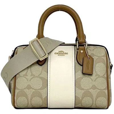 Pre-owned Coach Camel Pvc Leather Handbag () In Multi