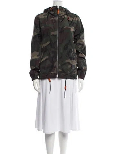 Pre-owned Coach Camouflage Print Utility Jacket In Brown
