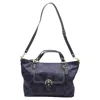 Coach Campbell Izzy Monogram Tote Bag In Navy Blue Canvas In Blue