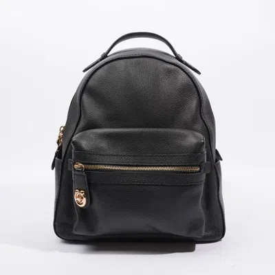 Coach Campus Backpack Leather In Black