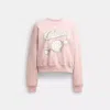 Coach Candy Crewneck Sweater In Pink