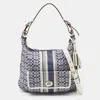 COACH COACH CANVAS AND LEATHER FRONT POCKET HOBO