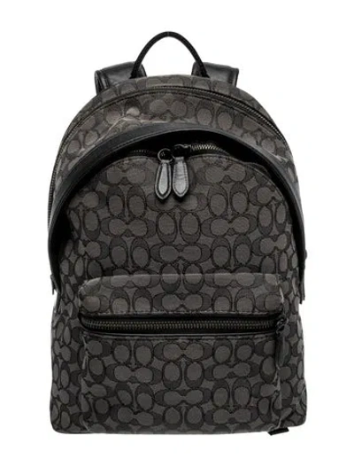 Pre-owned Coach Canvas Backpack In Black