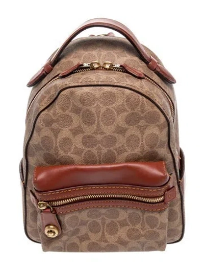 Pre-owned Coach Canvas Backpack In Neutrals