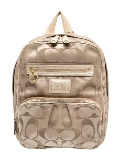 Pre-owned Coach Canvas Backpack In Purple