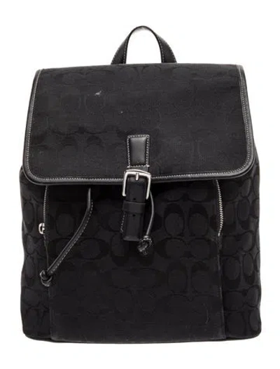 Pre-owned Coach Canvas Backpack In White