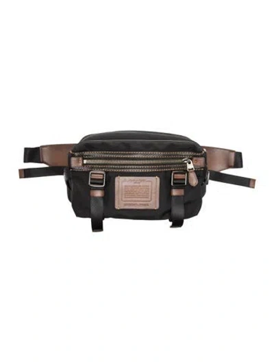 Pre-owned Coach Canvas Belt Bag In Black