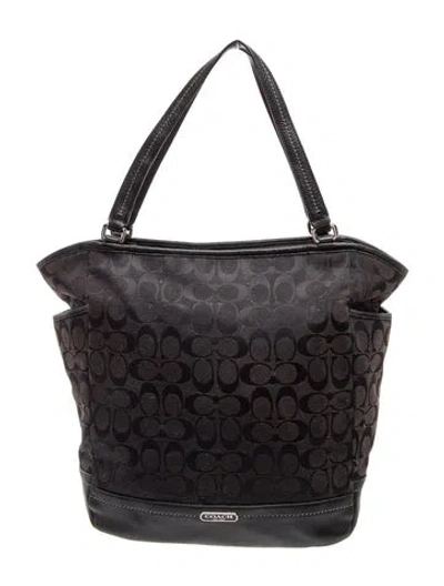 Pre-owned Coach Canvas Belt Bag In Black