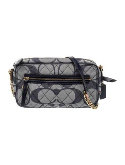 Pre-owned Coach Canvas Belt Bag In Grey