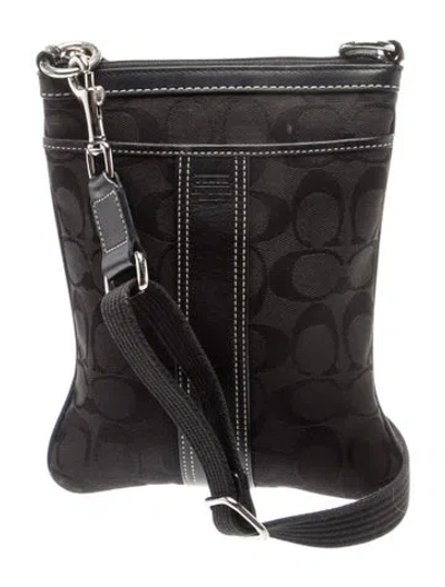 Pre-owned Coach Canvas Bucket Bag In Black