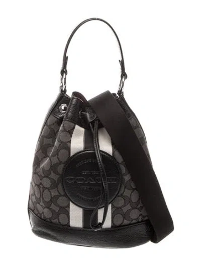 Pre-owned Coach Canvas Bucket Bag In Blue