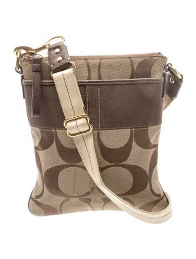 Pre-owned Coach Canvas Bucket Bag In Neutral