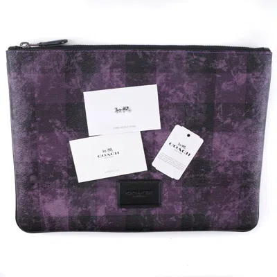 Pre-owned Coach Canvas Clutch Bag () In Purple