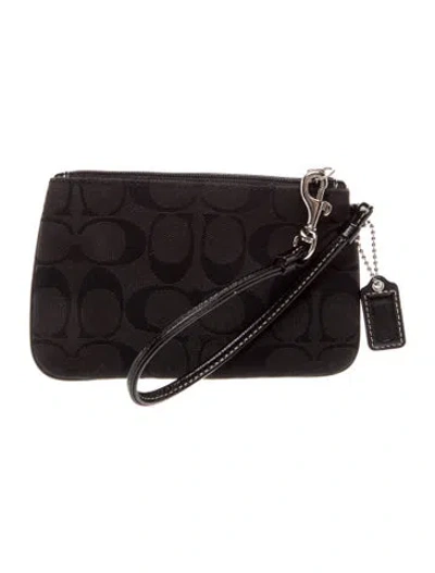 Pre-owned Coach Canvas Clutch In Black