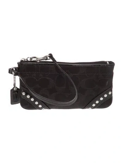 Pre-owned Coach Canvas Clutch In Black