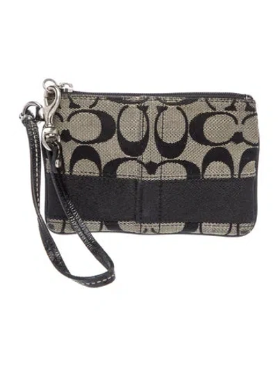 Pre-owned Coach Canvas Clutch In Black