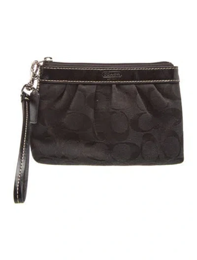 Pre-owned Coach Canvas Clutch In Black