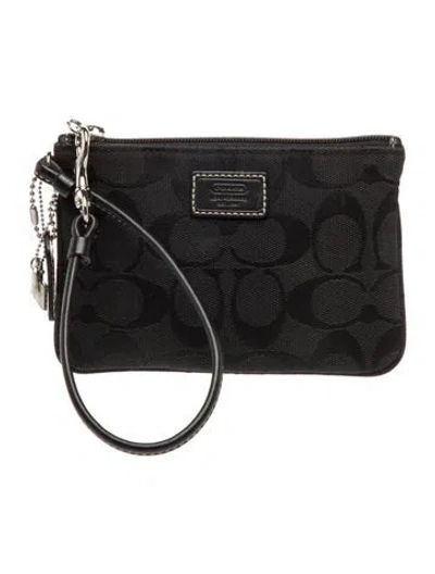 Pre-owned Coach Canvas Clutch In Black