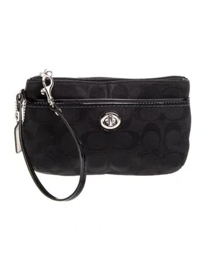 Pre-owned Coach Canvas Clutch In Black