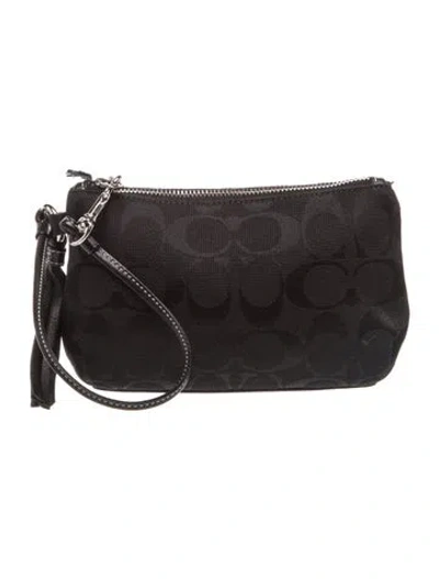 Pre-owned Coach Canvas Clutch In Black